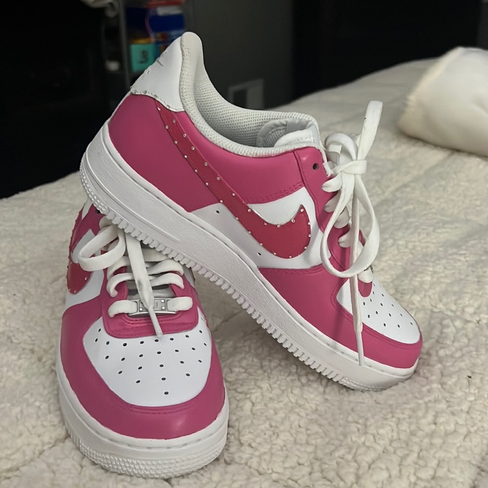 Air forces custom made with mini rhinestones size 8